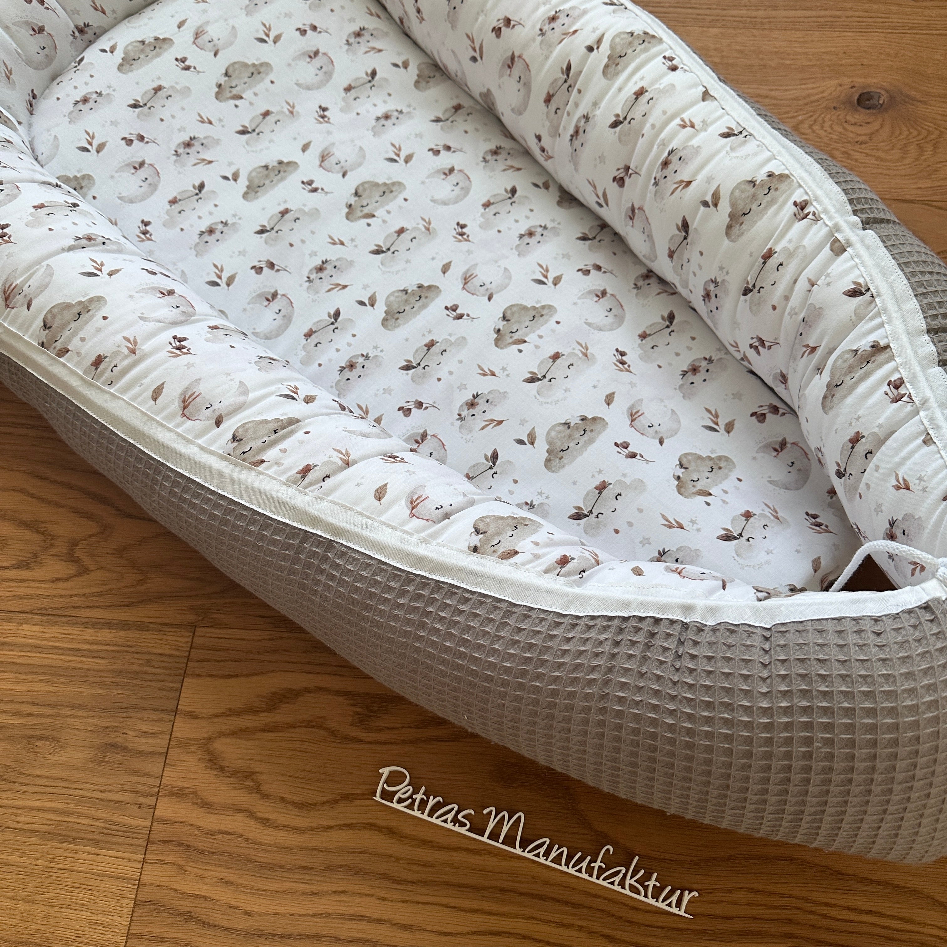 Babynestchen "Wolken beige"